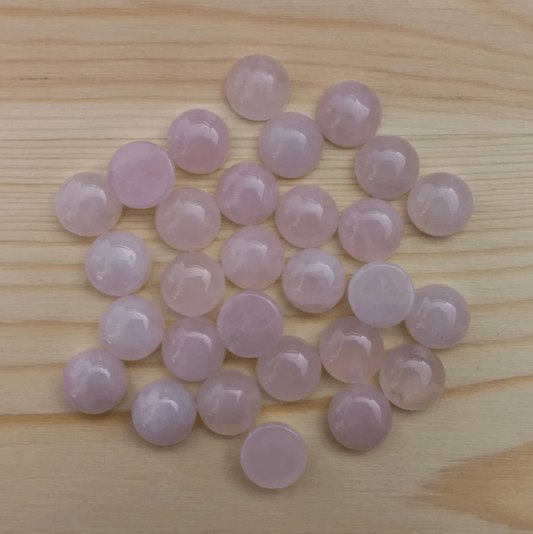 Sundaylace Creations & Bling Stone Gem 14mm Rose Quartz Precious Natural Stone Quartz Rivoli, Glue on, Stone Gem