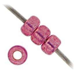 Miyuki 15/0 Seed Beads Miyuki Seed Bead 15/0 Dark Rose Silver Lined Dyed Alabaster (0645v)
