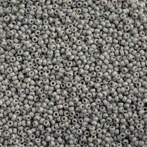 Sundaylace Creations & Bling 15/0 Seed Beads Miyuki Seed Bead 15/0 Frosted Glazed/ Rainbow Grey Matte AB
