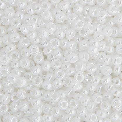 Miyuki 15/0 Seed Beads Miyuki Seed Bead 15/0 White Pearl Opaque Luster (0420v)