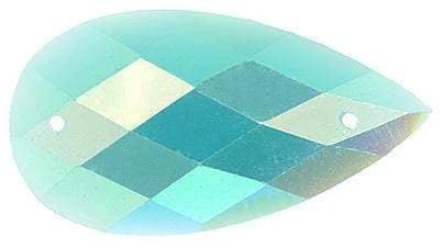 John Beads Resin Gems 16*30mm Turquoise AB Opal Bright, Teardrop, Sew-on Stone, Resin Gem