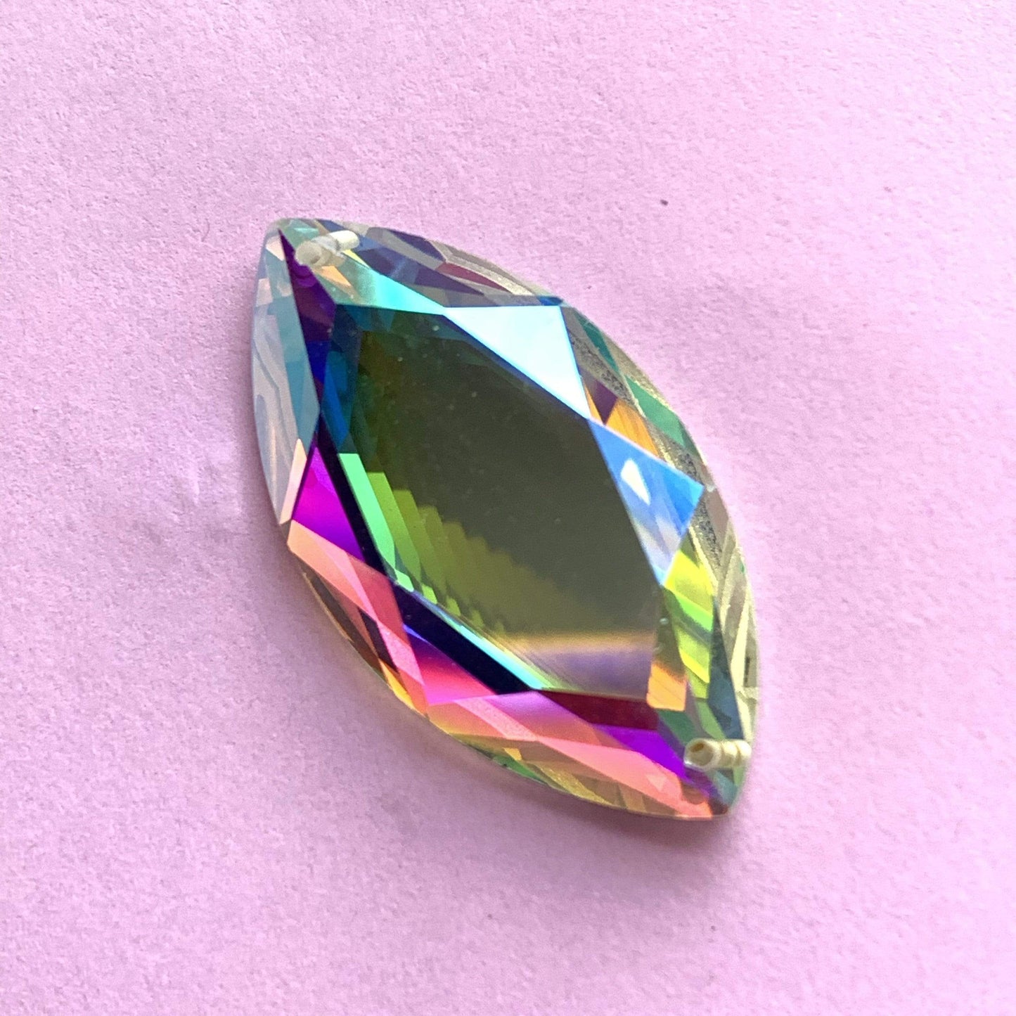 Sundaylace Creations & Bling Fancy Glass Gems 17*32mm AB Navette/Horse Eye, Sew on, Fancy Glass Gem