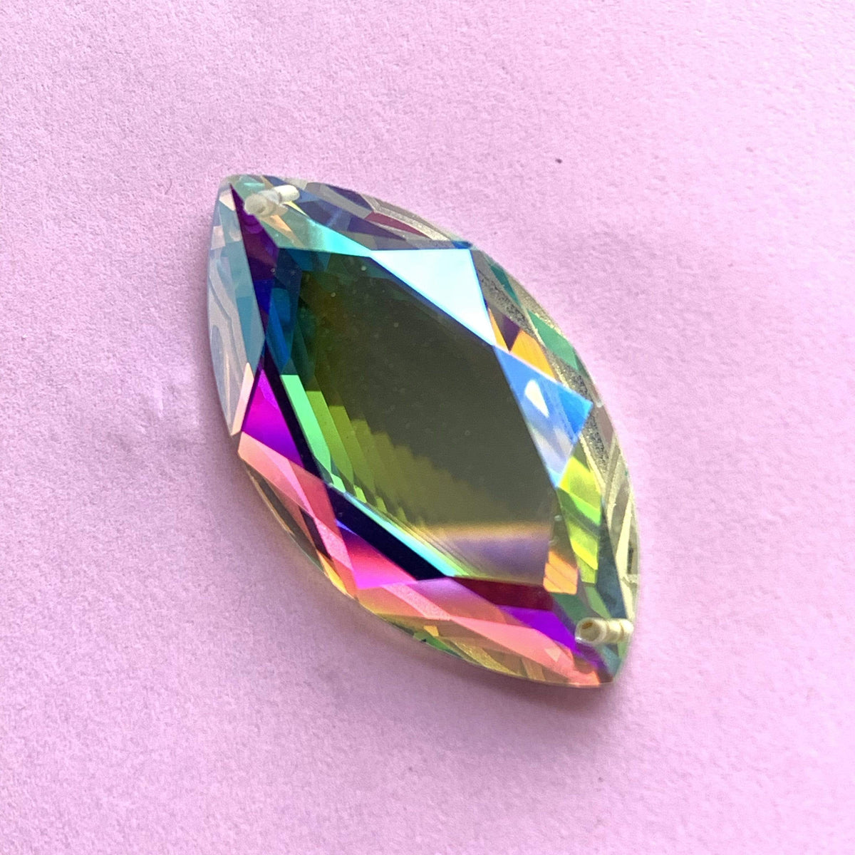 Sundaylace Creations & Bling Fancy Glass Gems 17*32mm AB Navette/Horse Eye, Sew on, Fancy Glass Gem