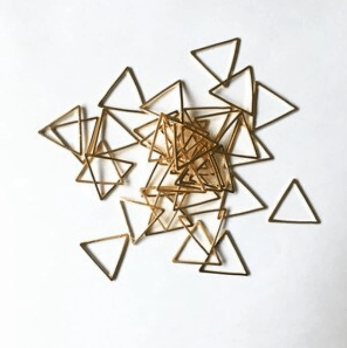 Sundaylace Creations & Bling Earring Findings Gold Triangle (10 pcs) 18*20mm Gold/Silver Triangle for Necklace Earring Connectors, Earring Findings