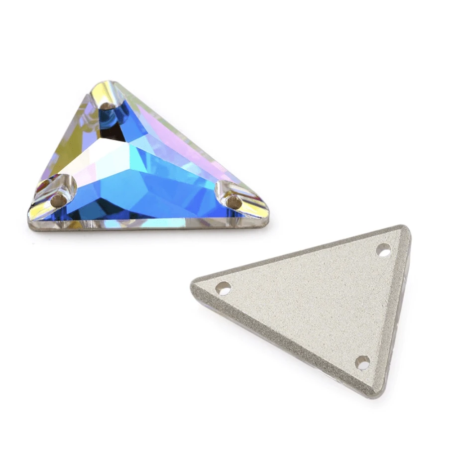 Sundaylace Creations & Bling Fancy Glass Gems 18*21mm AB Isosceles Triangle, New Shape Arrow, 2020, Sew on, Fancy Glass Gem