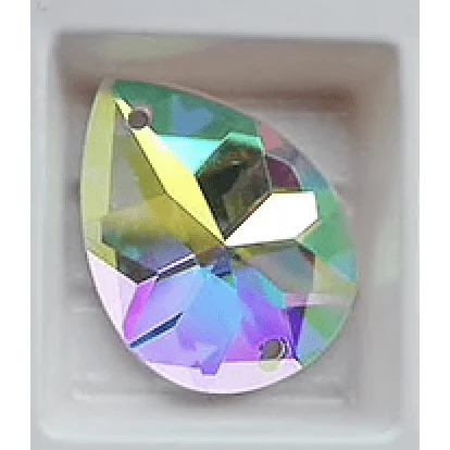 Sundaylace Creations & Bling Fancy Glass Gems 18*25mm AB 8-pointed star Teardrop, strass design, Sew On, Fancy Glass Gem
