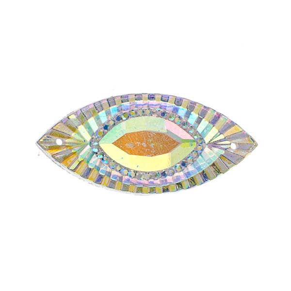 Sundaylace Creations & Bling Resin Gems 18*40mm AB Piikki Stones NAVETTE, Sew-On, Resin Gem