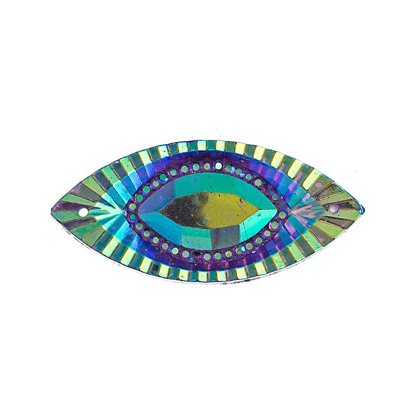 Sundaylace Creations & Bling Resin Gems 18*40mm Purple AB Piikki Stones NAVETTE, Sew-On, Resin Gem