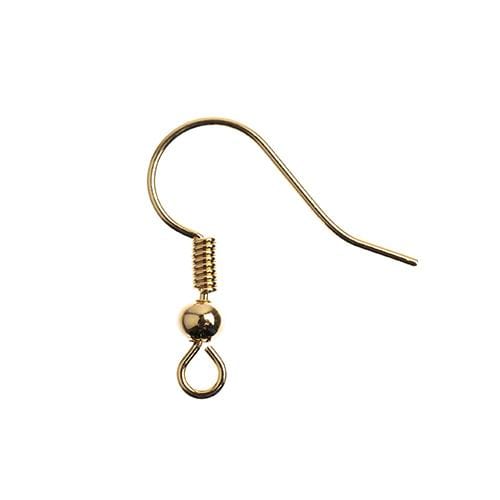 Sundaylace Creations & Bling Basics 18kt Gold Plated Earring Fish Hook 18mm 22pcs, Earring Finding, New Beader Basics