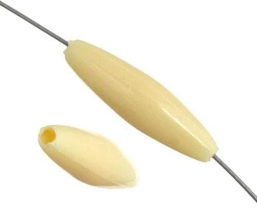 Sundaylace Creations & Bling Spaghetti Beads 19*6mm Plastic Spaghetti Beads, Opaque Ivory *28g