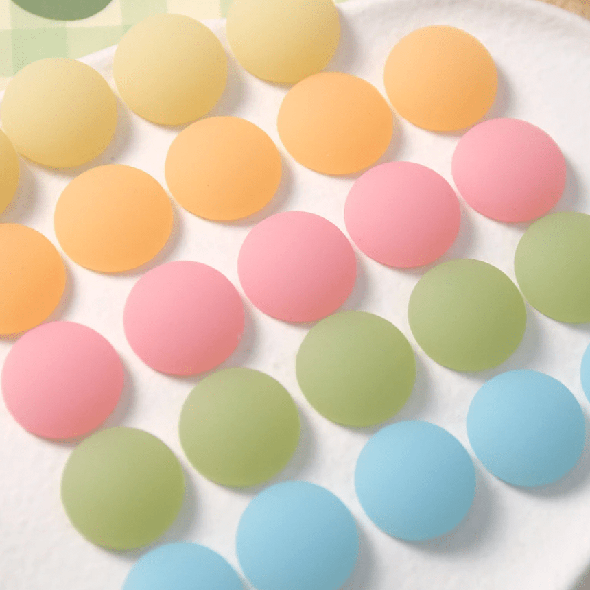 Sticky Back Gems - Pastel - Round - 19 Pieces –