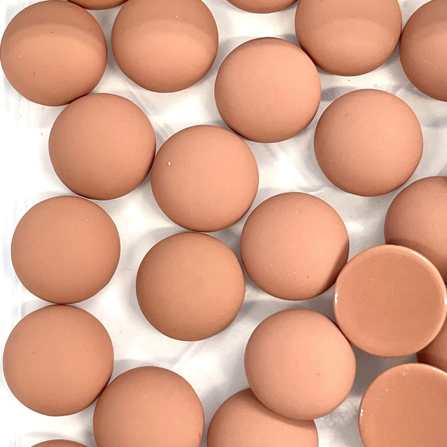 Sundaylace Creations & Bling Resin Gems 19mm Light Orange Terra Cotta Peach 19mm Mixed Matte Dome Round, Glue on, Resin Gems