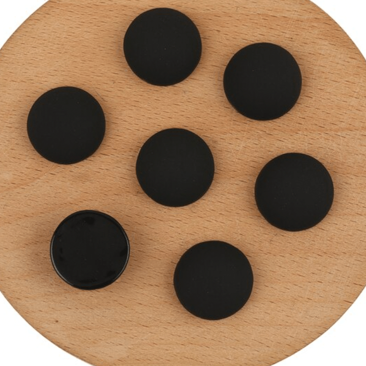 Sundaylace Creations & Bling Resin Gems 19mm BLACK MATTE! 19mm Mixed Smooth Matte Dome Round, Glue on, Resin Gems
