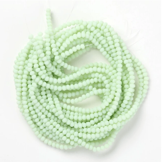 Sundaylace Creations & Bling Rondelle Beads 2*3mm Mint Green Turquoise Rondelle Beads Loose 4g