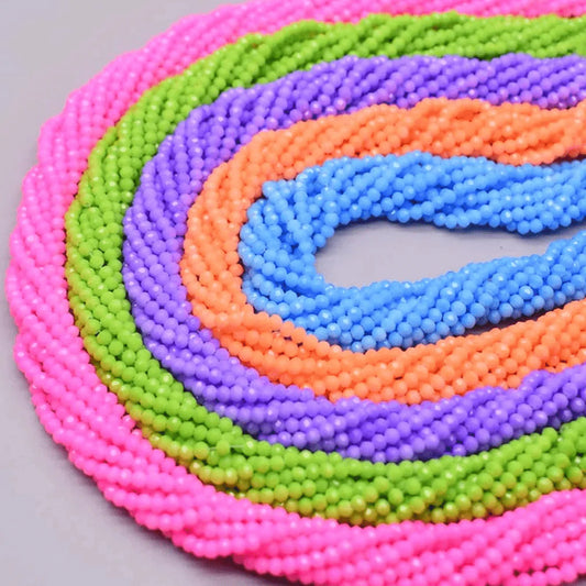 Sundaylace Creations & Bling Rondelle Beads 2*3mm NEON Dyed Rondelle Beads (~170 pcs)