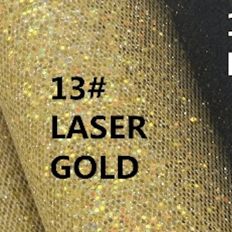 Leatherette Basics Gold Glitter 20*22cm Glitter Small grid Mermaid Texture Leatherette, Sold in sheet