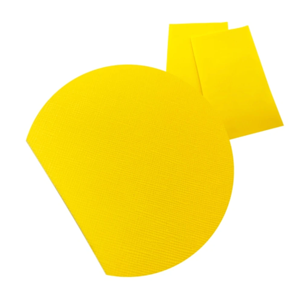 Leatherette Basics Neon Lemon Yellow Leatherette 20*30cm Highlighter Neon Leather Texture Finish, Long Leatherette Sheet