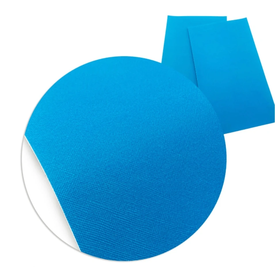 Leatherette Basics Neon Blue Leatherette 20*30cm Highlighter Neon Leather Texture Finish, Long Leatherette Sheet