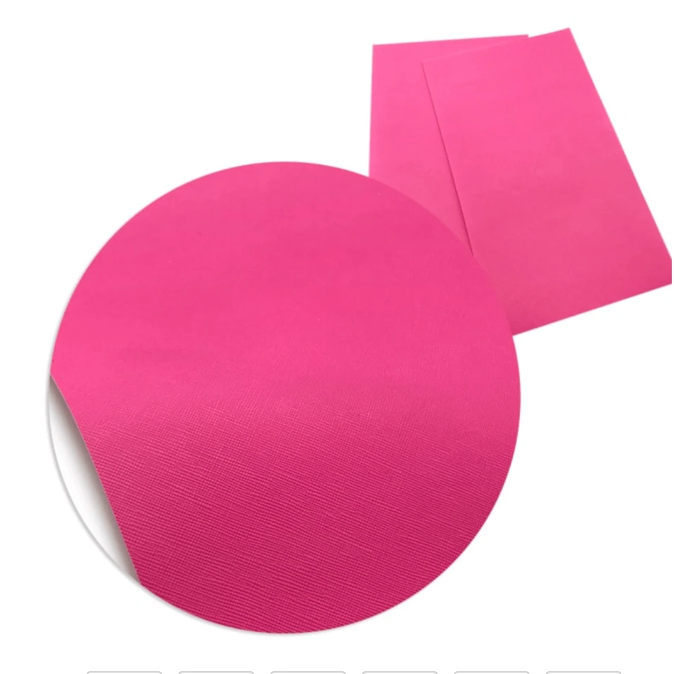 Leatherette Basics Neon Dark Pink Fuchsia Leatherette 20*30cm Highlighter Neon Leather Texture Finish, Long Leatherette Sheet