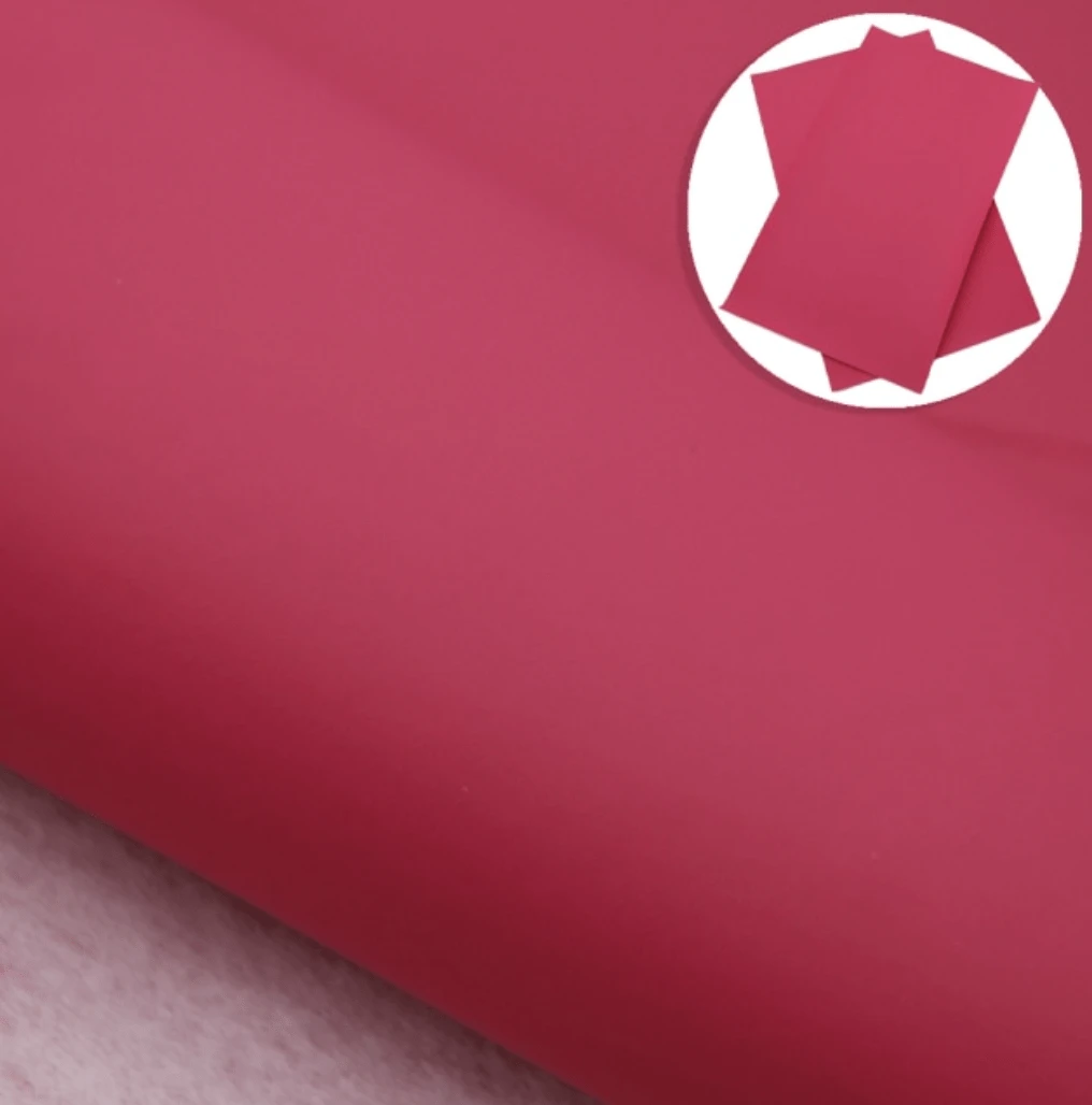 Sundaylace Creations & Bling Basics 20*30cm Raspberry Dark Pink MATTE Smooth Texture Finish, Thin Leatherette Sheet