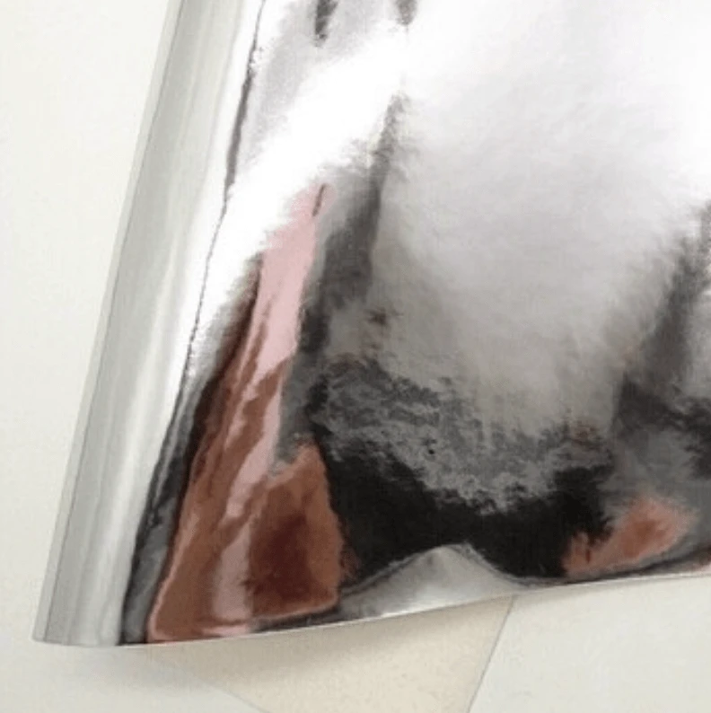 20*30cm Silver Mirror Reflective Long Leatherette Sheet Basics