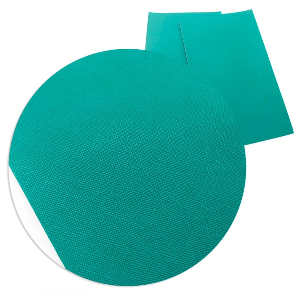 20*30cm Turquoise Teal Green Brush Texture, Long Leatherette Sheet Basics Basics