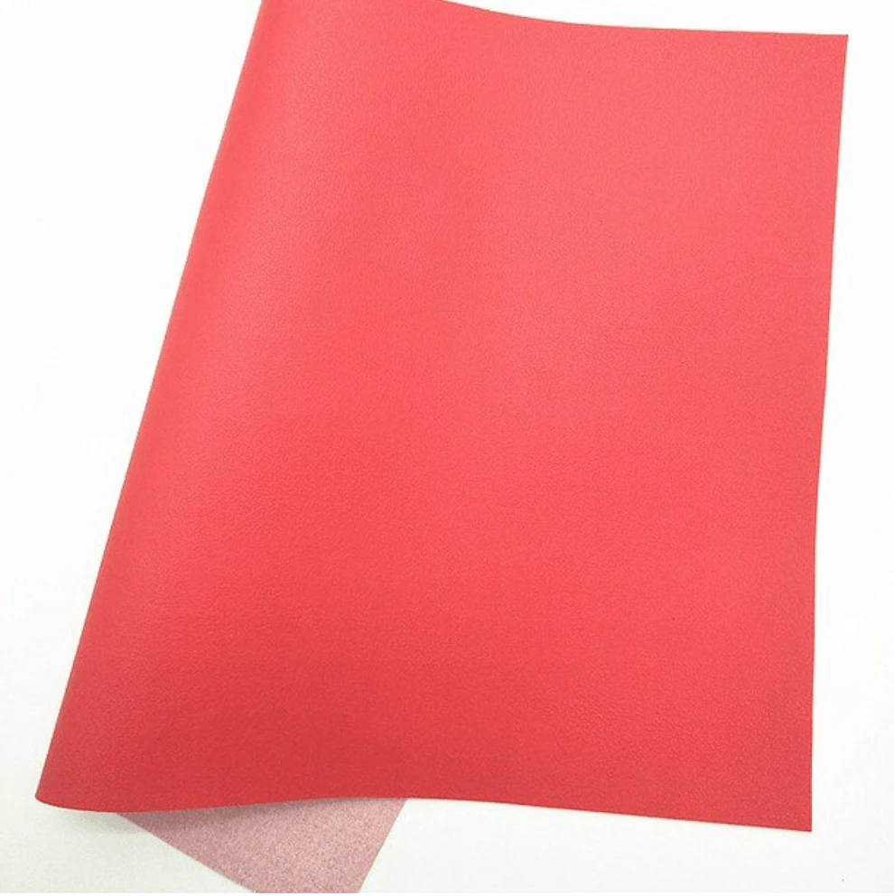 20*33cm Christmas Red Leather Texture, Long Leatherette Sheet Basics Basics