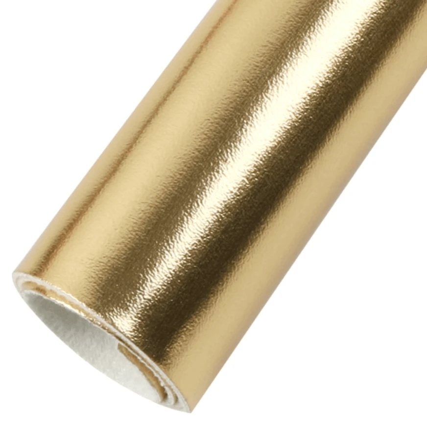 Leatherette Basics 20*33cm Metallic GOLD Shiny Smooth Sheepskin Faux Leather Texture, Long Leatherette Sheet Basics