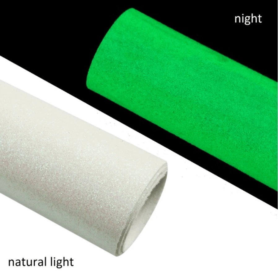 Leatherette Basics 20*33cm Smooth Glitter GLOW IN DARK NEON Colours, Long Leatherette Sheet, Basics