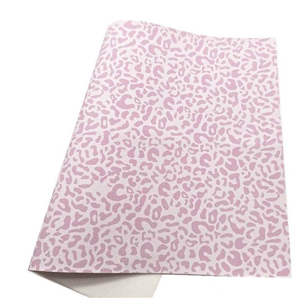 Leatherette Basics 20*33cm Violet-Light Purple Leopard Suede Printed Long Leatherette Sheet Basics