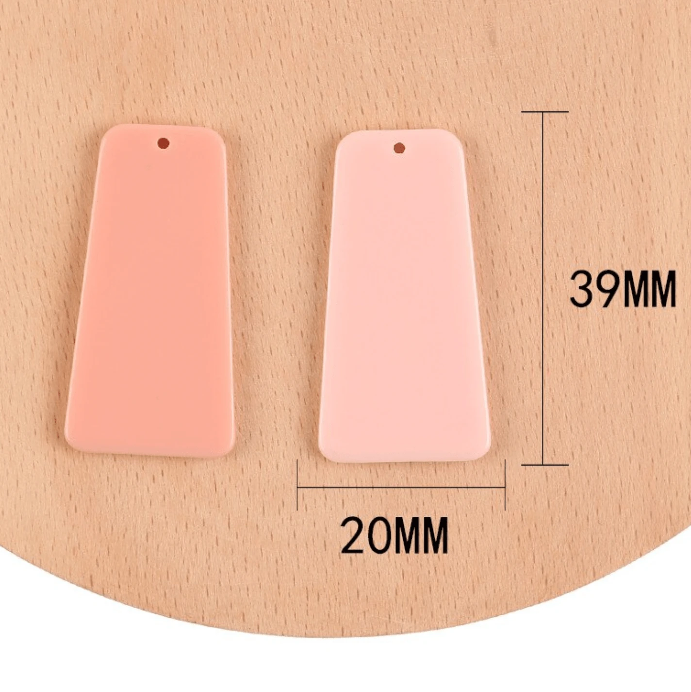 Sundaylace Creations & Bling Resin Gems 20*39mm Pastel Mix Trapezoid Acrylic Resin, one hole sew on, Acrylic Resin Gem (Sold in Pair)