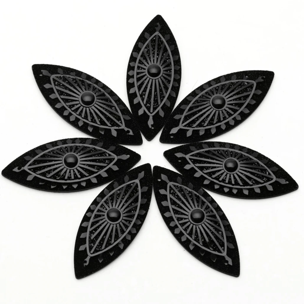 Sundaylace Creations & Bling Resin Gems 20*50mm Burst Centers Horse Eye Navette, Sew on, Resin Gem (Sold in Pair)