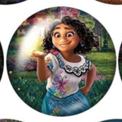 Sundaylace Creations & Bling Art & Crafting Materials Mirabel 20mm Encanto Glass Printed Acrylic Gem, Glue on, Resin Gem