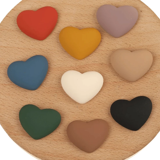 Sundaylace Creations & Bling Resin Gems 20mm HEART Shaped Matte Rubber Gems, Glue on, Matte Resin Gems