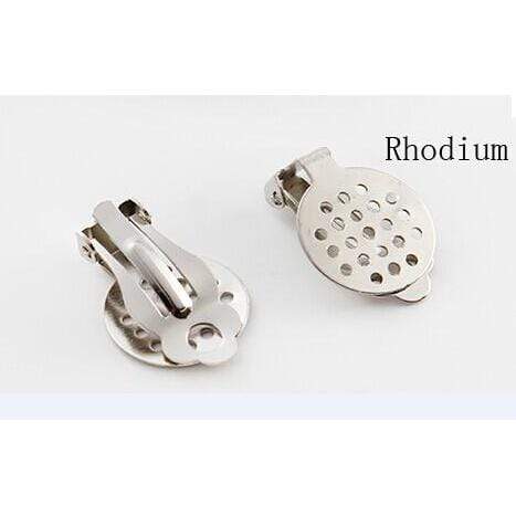 Sundaylace Creations & Bling Basics 25mm Silver/Gold Plated Clip On Earring Finding, Basics