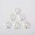 Sundaylace Creations & Bling Resin Gems 25mm White AB Flower Blossom shape, Resin Sew On Flat Back