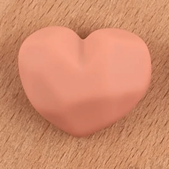 Sundaylace Creations & Bling Resin Gems Peach Light Orange Heart 22mm Matte Tumbled Heart Shaped Gem, Glue on, Resin Gem