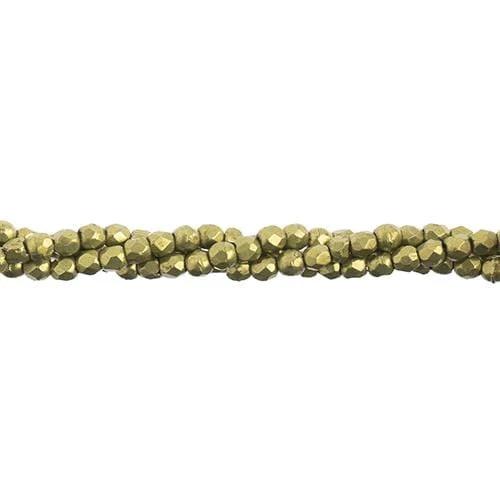Sundaylace Creations & Bling Fire Polished Beads 2mm Czech Fire Polish, Saturated Metallic Meadowlark, (~150pcs/3 strings)