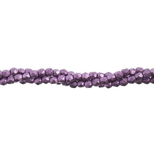 Sundaylace Creations & Bling Fire Polished Beads 2mm Czech Fire Polish 2mm Saturated Metallic Spring Crocus, (~150pcs/3 strings)
