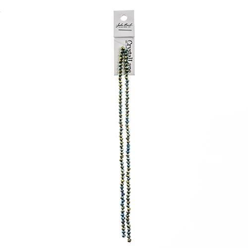 Sundaylace Creations & Bling Rondelle Beads 3*4mm Crystal Lane Rondelle, Opaque Green Iris