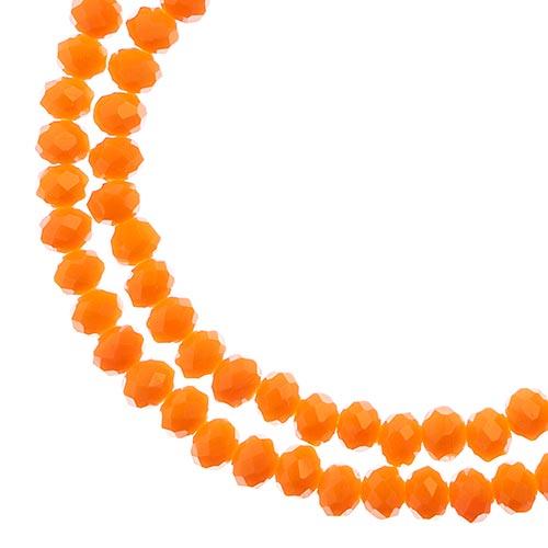 Sundaylace Creations & Bling Rondelle Beads 3*4mm Crystal Lane Rondelle, Opaque Orange