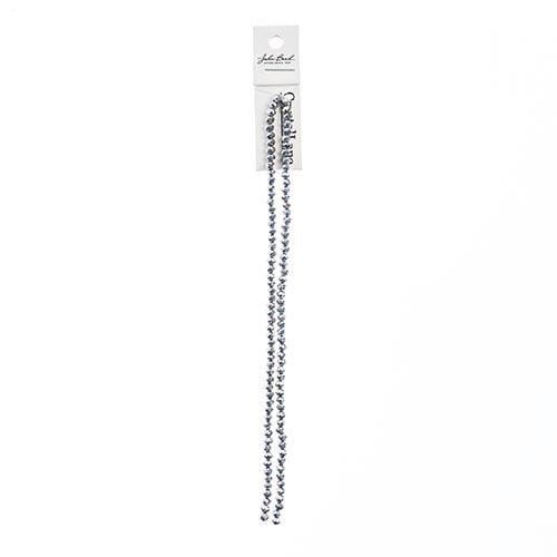 Sundaylace Creations & Bling Rondelle Beads 3*4mm Crystal Lane Rondelle, Opaque Silver Iris