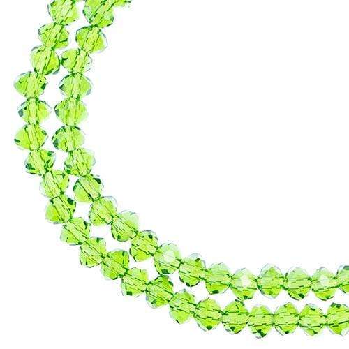 Sundaylace Creations & Bling Rondelle Beads 3*4mm Crystal Lane Rondelle, Transparent Green AB
