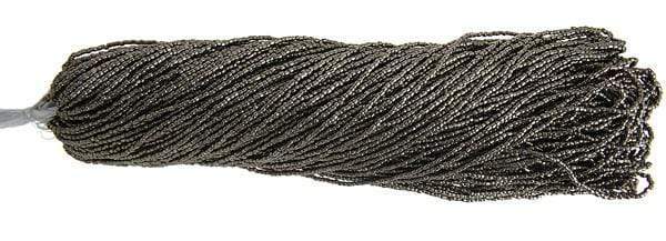 Preciosa Ornela 3-cut Beads 3 Cut 10/0 Beads, Metallic Steel Terra, Dark Grey Metallic *Hank*