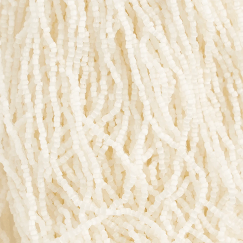 Preciosa 3-cut Beads 3 Cut 12/0 Beads Opaque Ivory White Satin *Hank