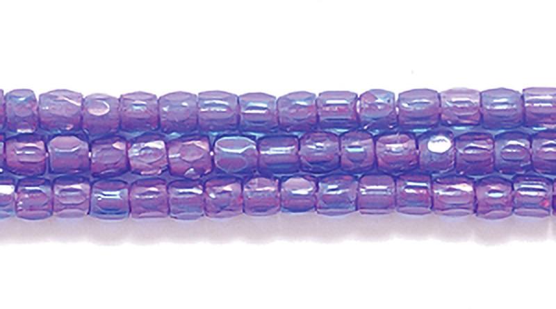 Preciosa Ornela 3-cut Beads 3 Cut 9/0 Beads Amethyst Colour Lined AB Finish *Limited time Hank