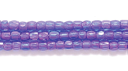 Preciosa Ornela 3-cut Beads 3 Cut 9/0 Beads Amethyst Colour Lined AB Finish *Limited time Hank