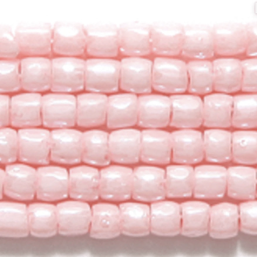 Preciosa Ornela 3-cut Beads 3 Cut 9/0 Beads, Blush Pink Solgel Opaque *Limited time Hank
