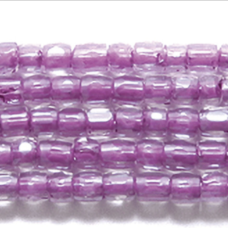 Preciosa Ornela 3-cut Beads 3 Cut 9/0 Beads Lilac Crystal Colour lined LUSTER *Limited time Hank