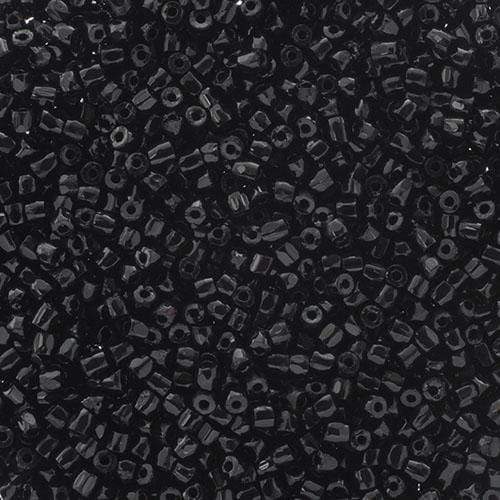 Preciosa Ornela 3-cut Beads 3 Cut 9/0 Beads Opaque Black, Loose or Hank